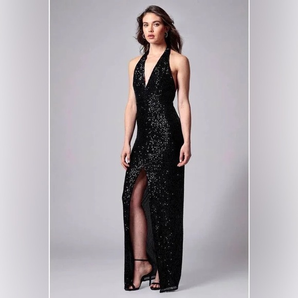 JAYGODFREY Dresses & Skirts - NWT Jay Godfrey Sequin Valentina Halter Gown in Size 6